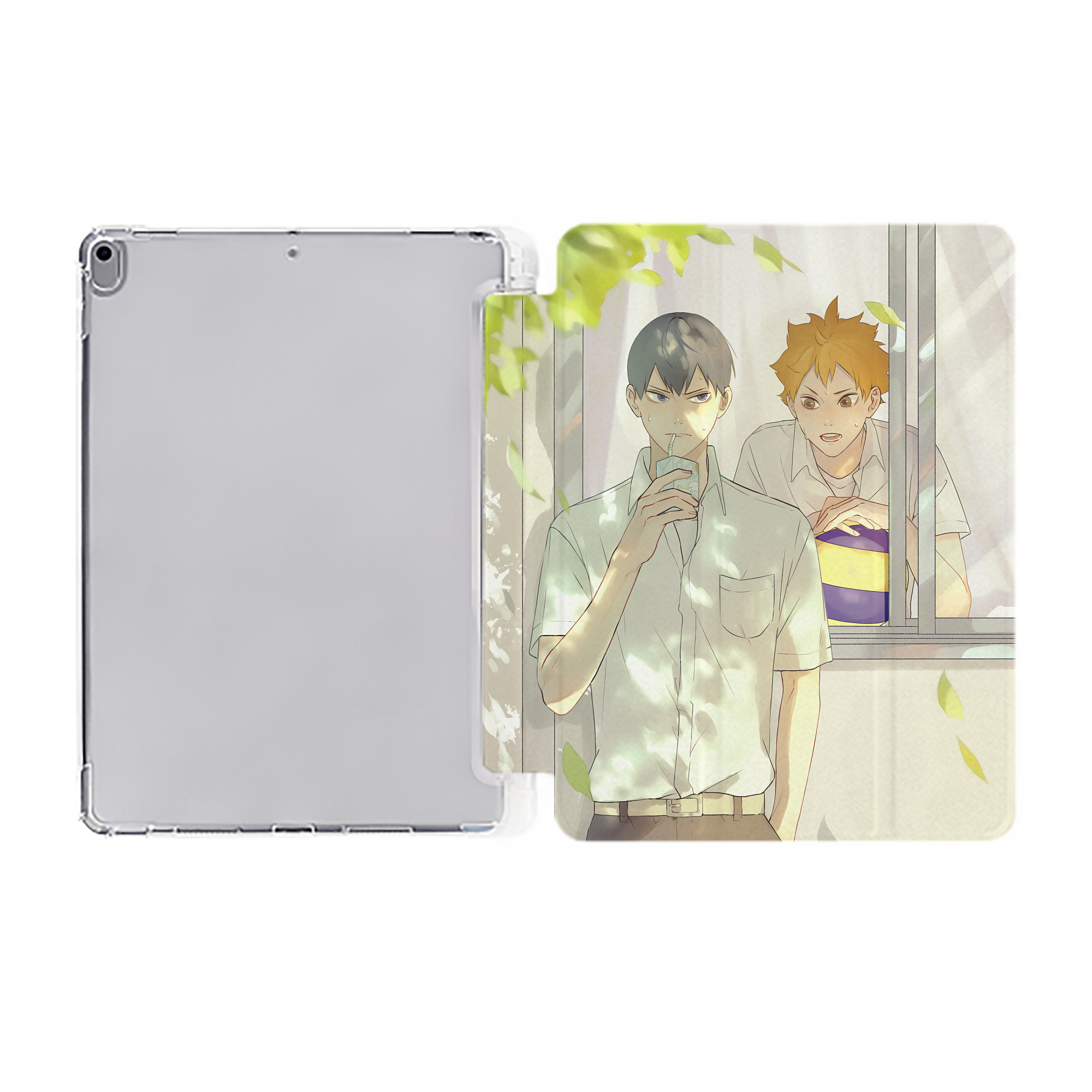 （画像用） ハイキュー!! Haikyu!! IPad ケース ペン収納付き 三つ折りスタンド PUレザー×シリコン 対応機種9.5/10.5/10.9インチ